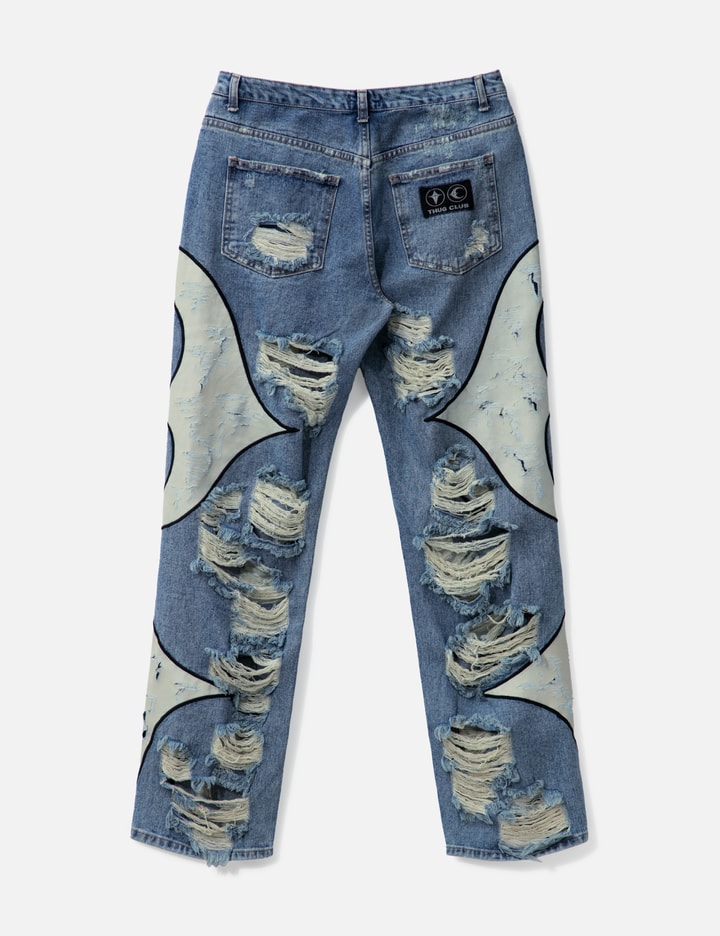 Moon Star Distressed Denim Jeans Placeholder Image