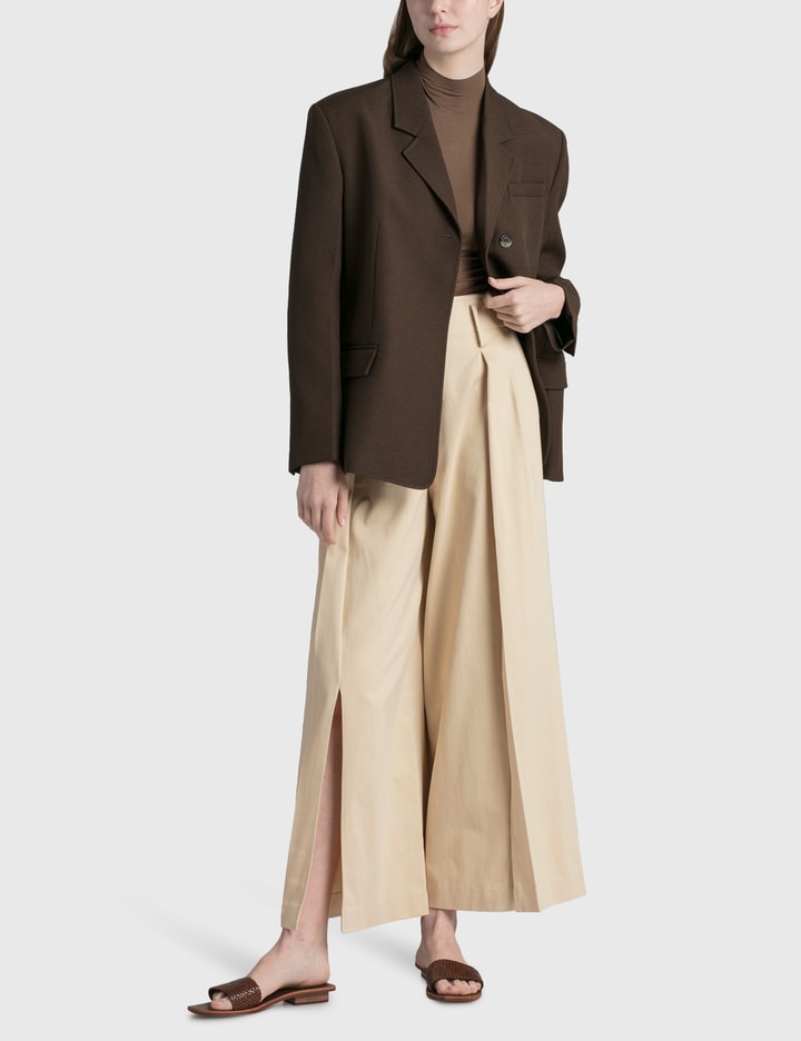 Lucca Cotton Wide-leg Slit Trousers Placeholder Image