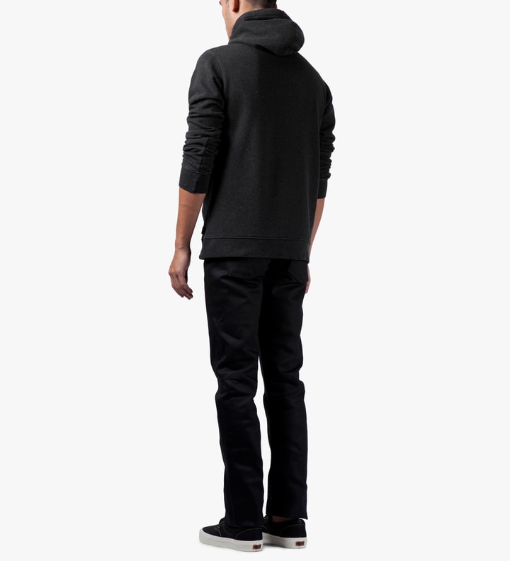 Black Horse Face Hooded 1/4 Zipper Sweater Placeholder Image
