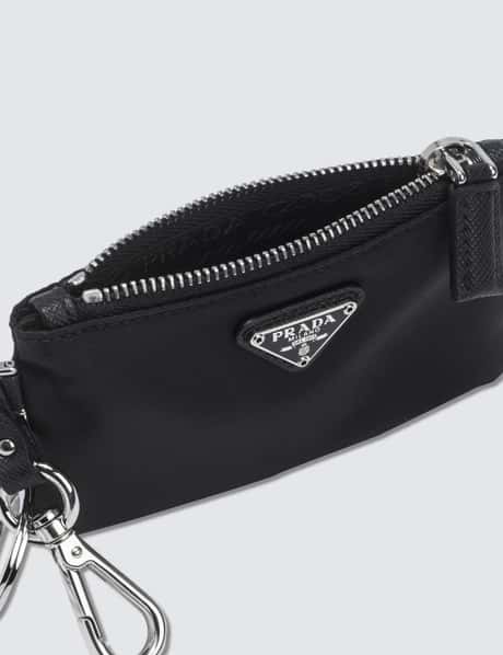 Prada Logo Keyring Cardholder in Black for Men