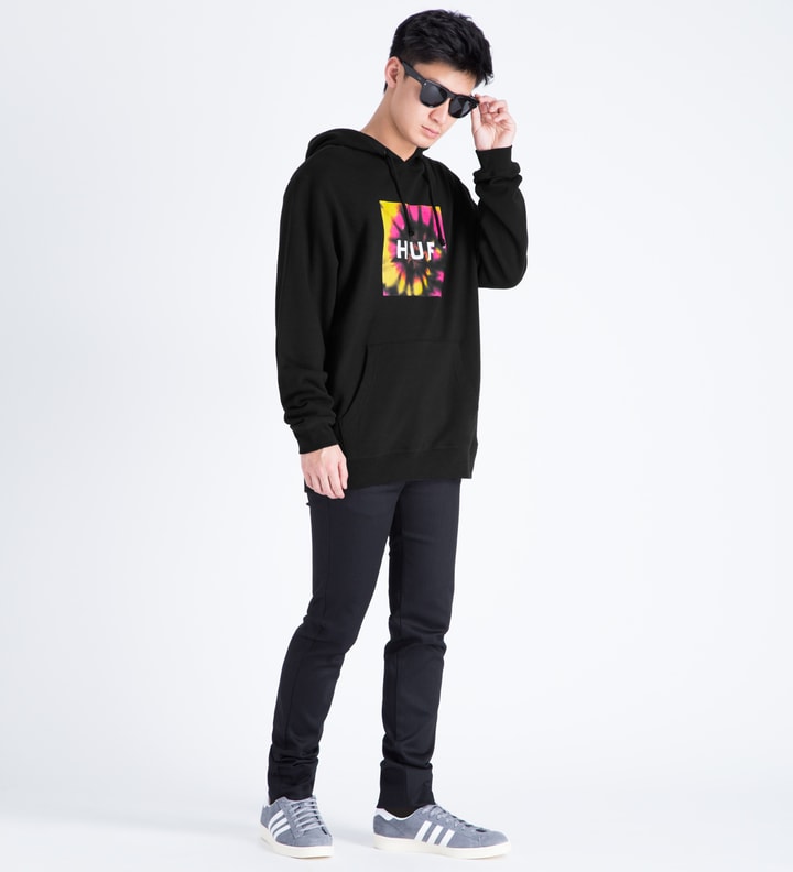 Black Tie-dye Box Logo Pullover Hoodie Placeholder Image
