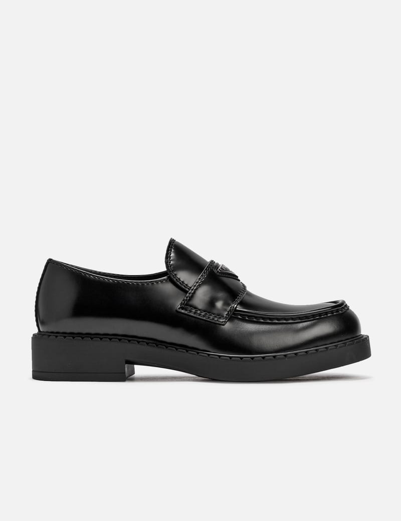 ブラック 美品 プラダ PRADA チョコレート ブラッシュドレザー 