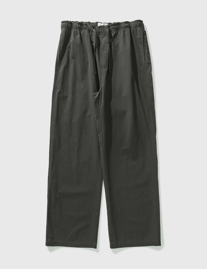 Satta Kai Straight-leg Cotton-poplin Drawstring Trousers In Grey