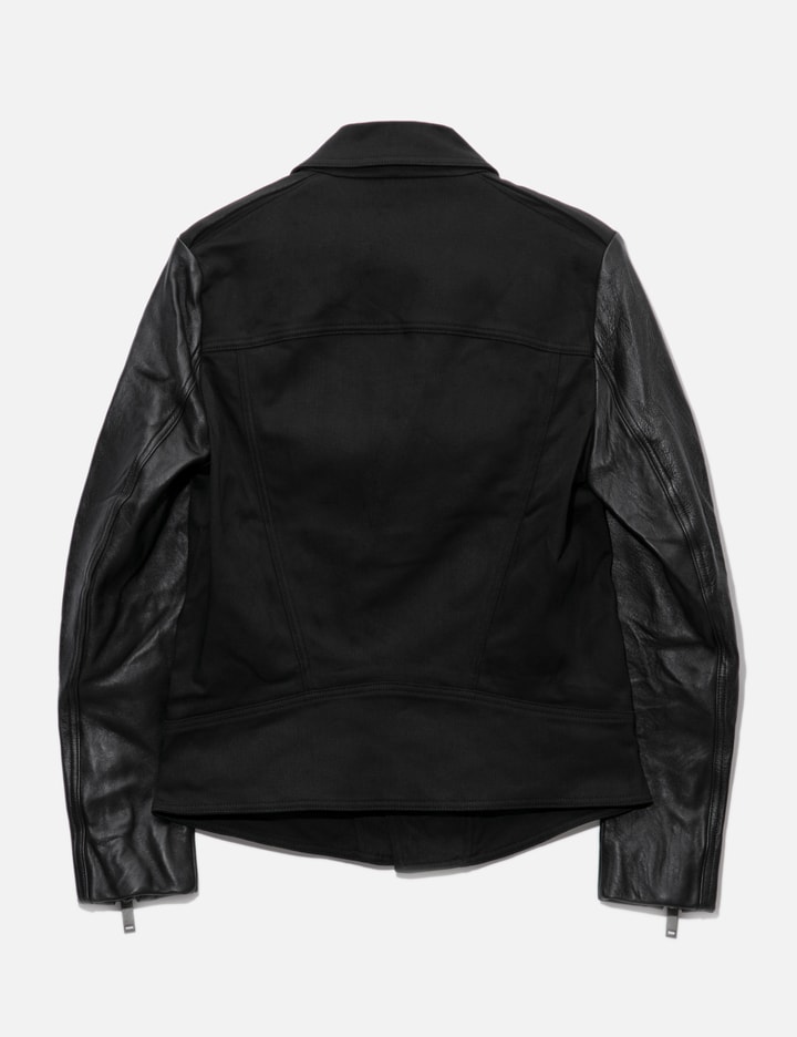 Shop Gareth Pugh Twill Biker Jacket In Black