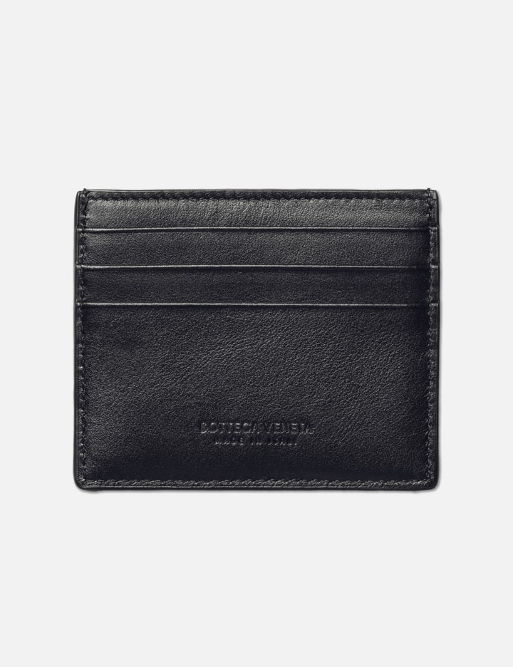 Shop Bottega Veneta Intrecciato Credit Card Case In Black