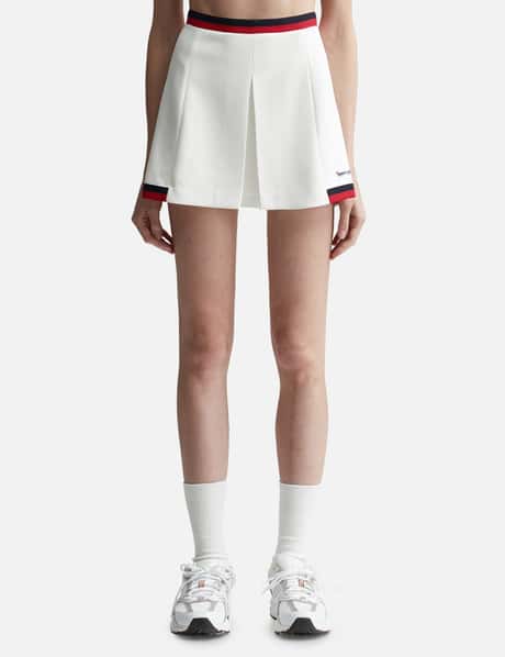 Sporty & Rich Serif Logo Mila Pleated Skirt