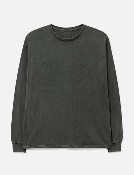 Embroidery Dyed Long Sleeves T-Shirt view 6
