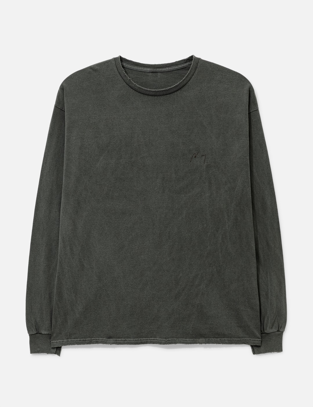 Embroidery Dyed Long Sleeves T-Shirt view 7