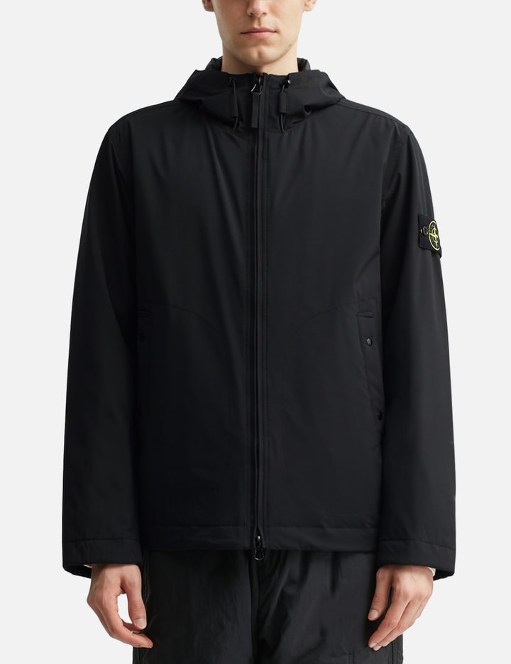 Stone Island Soft Shell-r Padded Jacket In Black