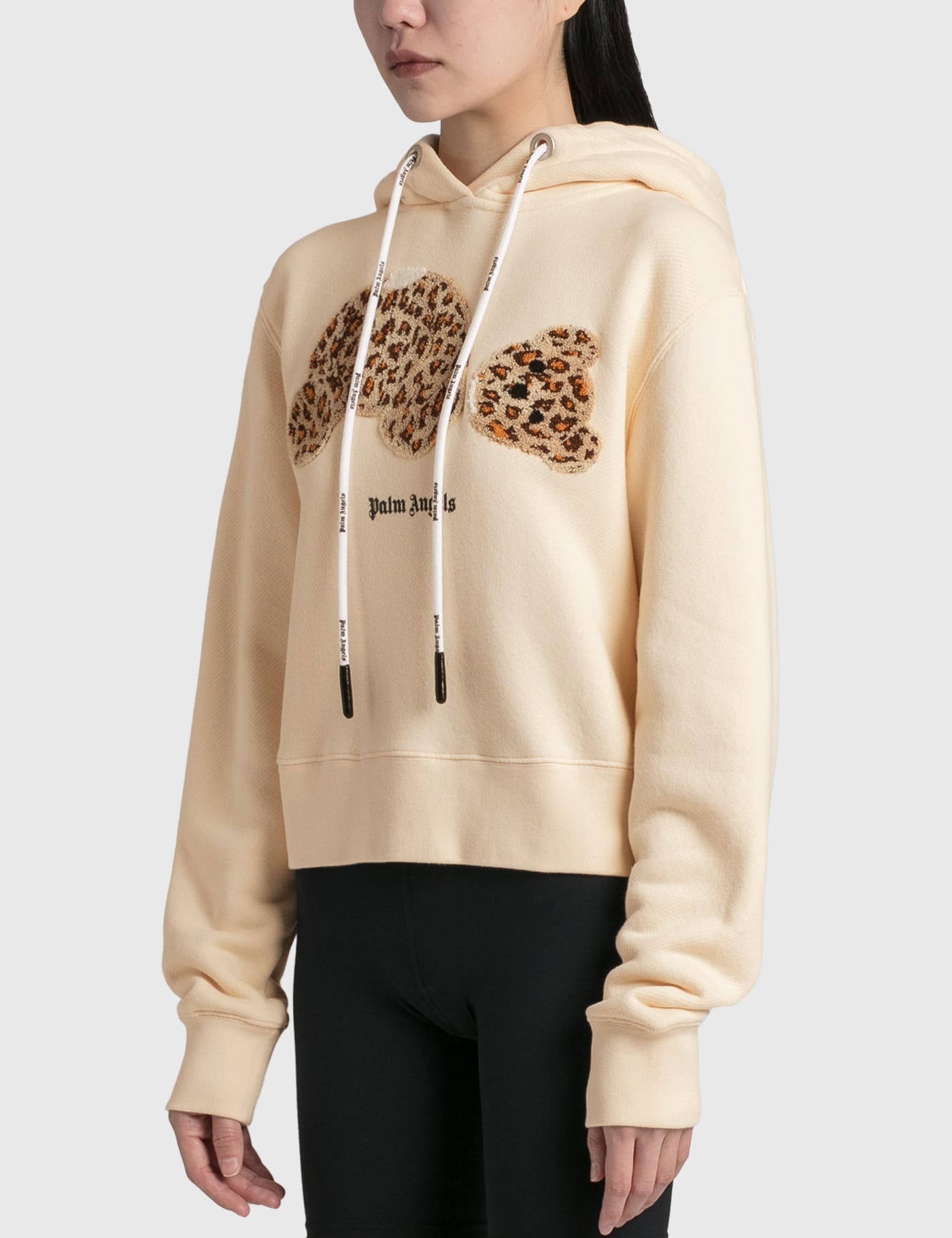HBX Women Clothing Sweaters Hoodies Leopard Bear Fitted Hoodie 
