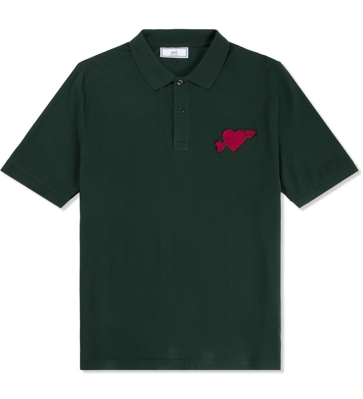Green Heartbreaker Patch S/L  Polo Shirt Placeholder Image