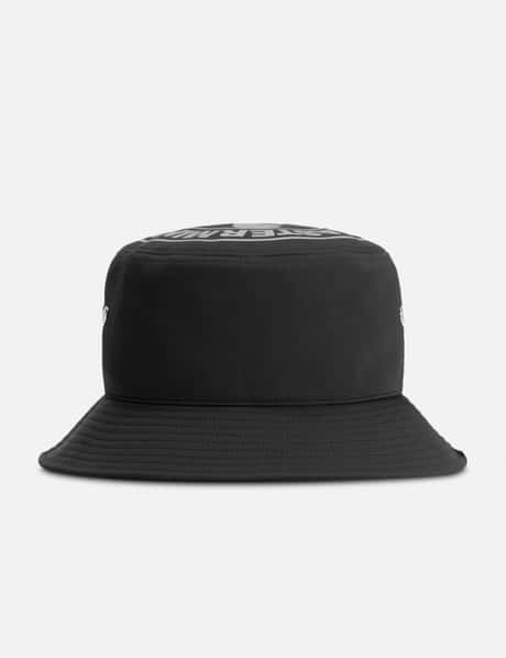 New Fashion Skull Print Wide Brim Plain Black Bucket Hat For Men