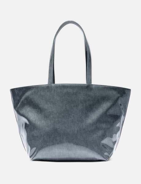Lacquered Denim Punch Large Tote view 10