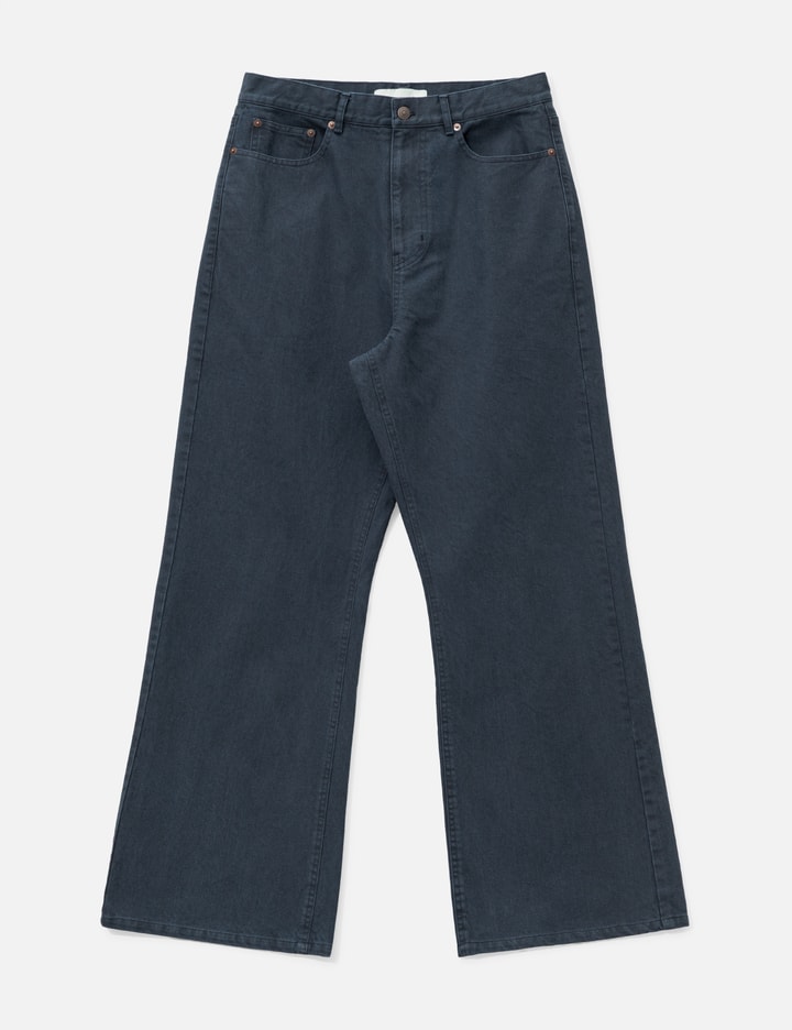 Tonywack Washed Cotton Twill Loose Flared Jeans