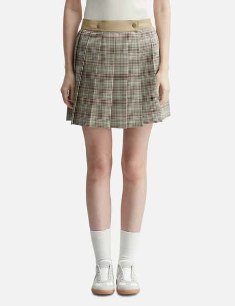 Checked Pleated Mini Skirt view 5