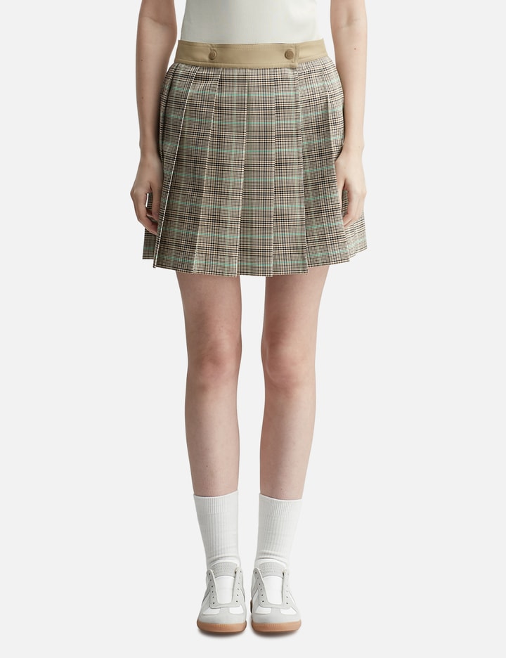 Checked Pleated Mini Skirt Placeholder Image