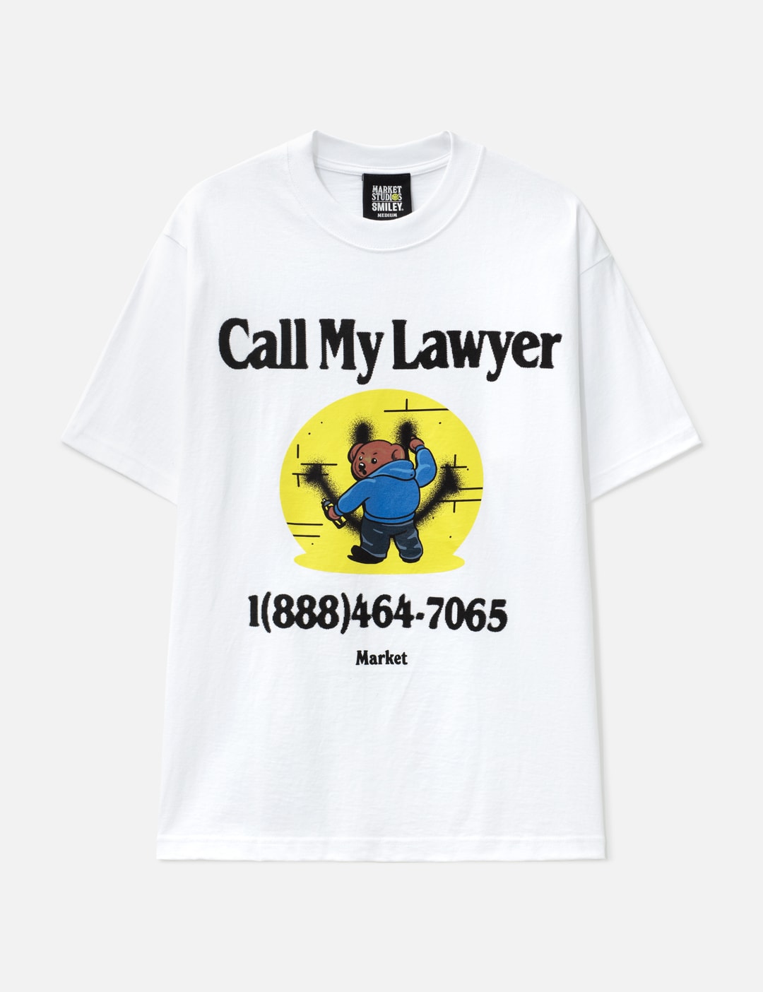 Market X Smiley Call My Lawyer Bear T-Shirt