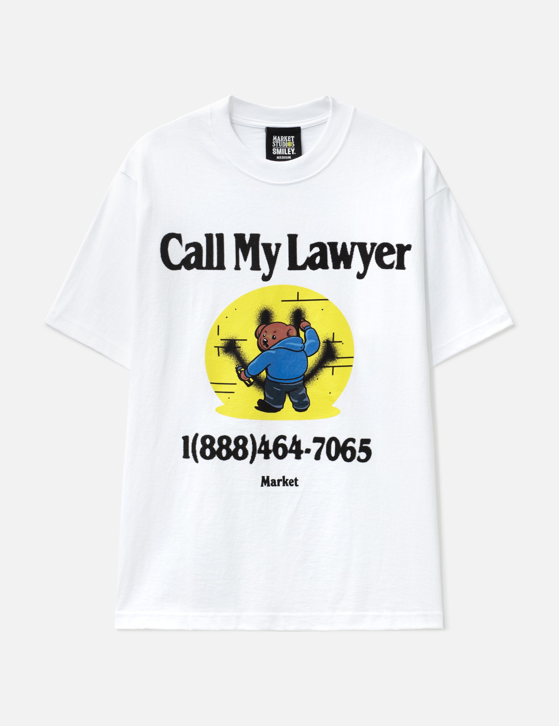 X Smiley Call My Lawyer Bear T-Shirt view 16