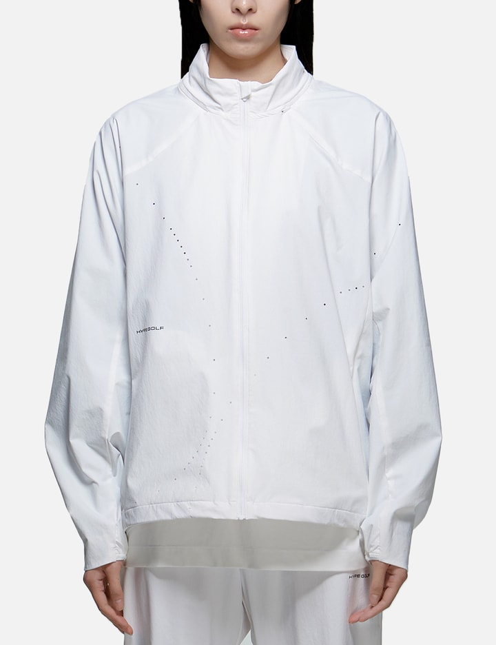 Hypegolf X Post Archive Faction (paf) Perforated Windbreaker In White