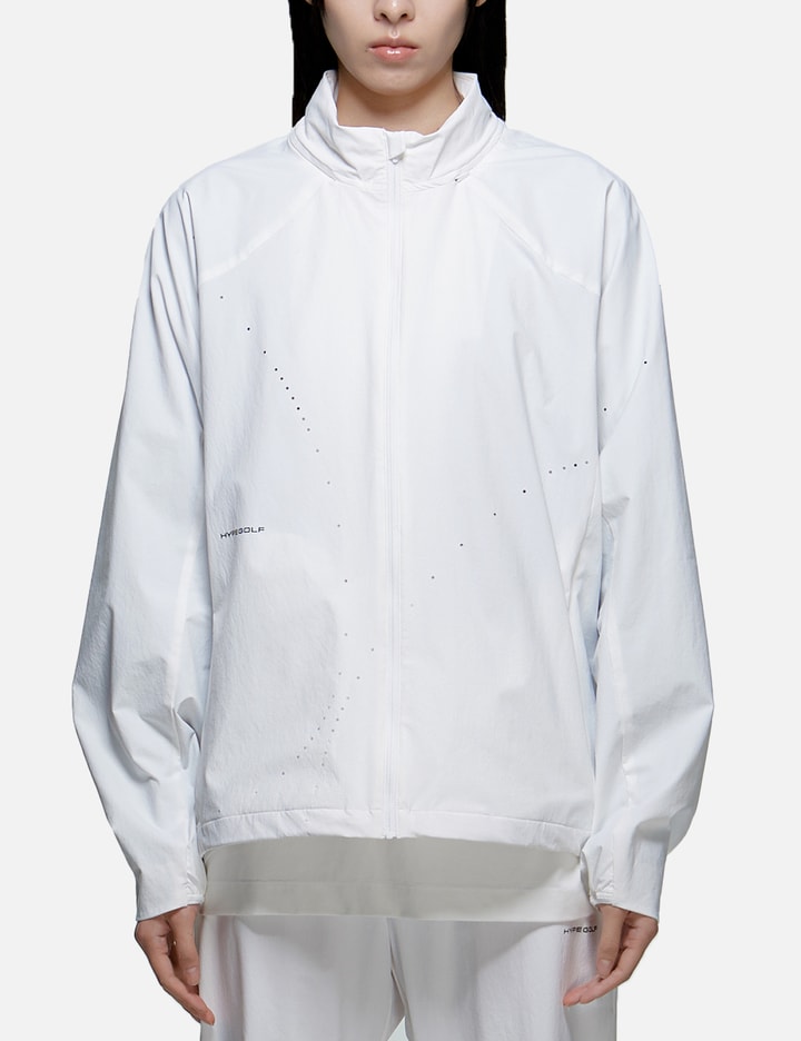 Shop Hypegolf X Post Archive Faction (paf) Perforated Windbreaker In White