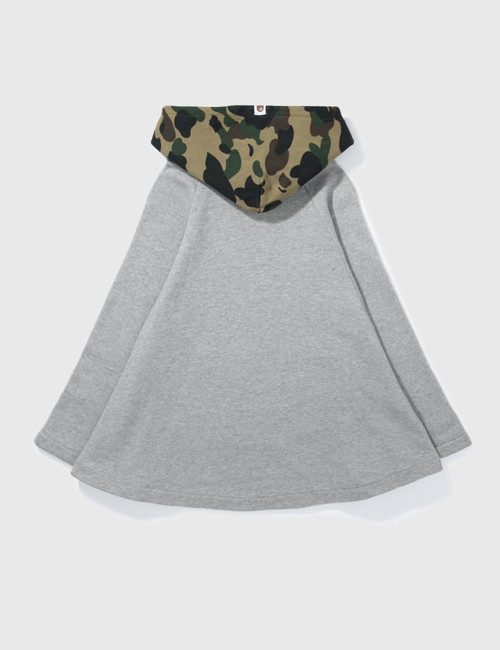Shop Bape A Bathing Ape Cape With Camouflage Hood In Grey
