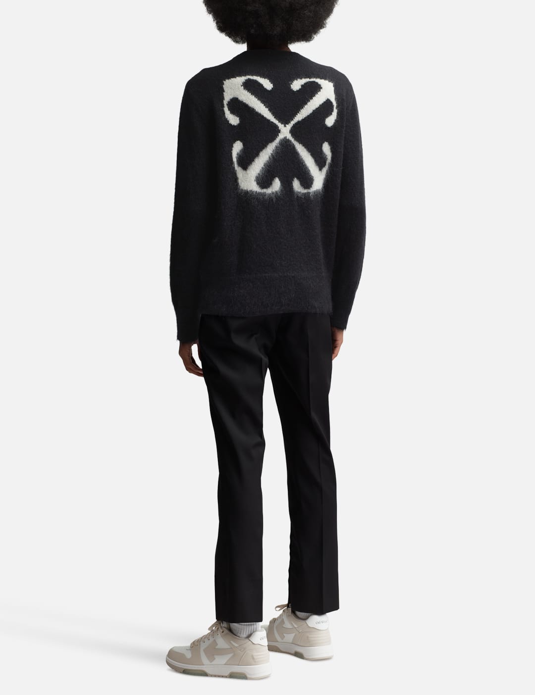 Off White™   Mohair Arrow Knit Crewneck   HBX   Globally Curated