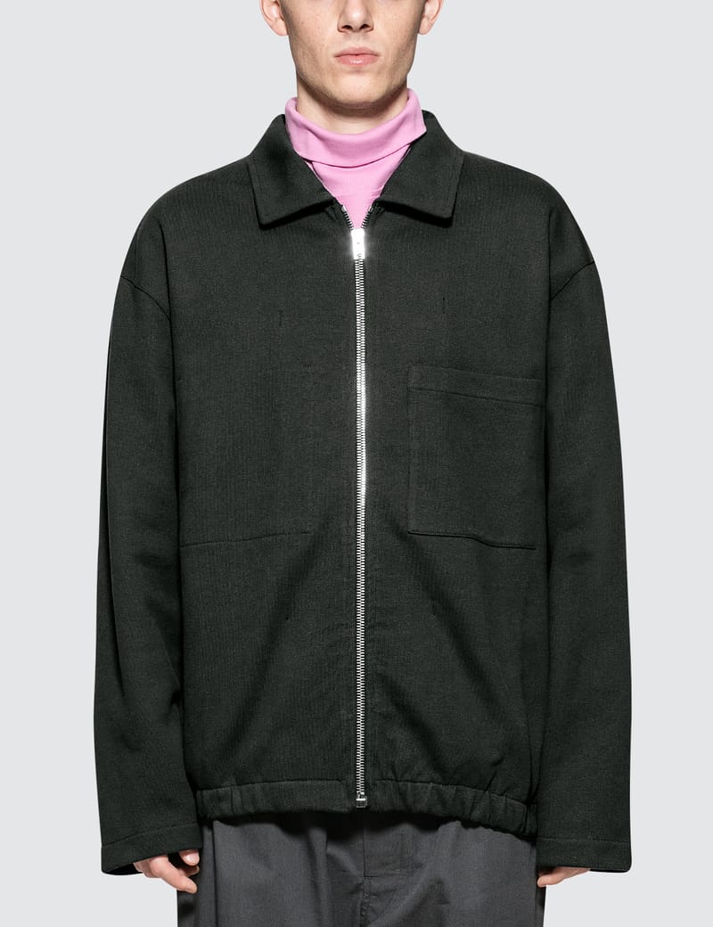LEMAIRE zip-up jacket - Black