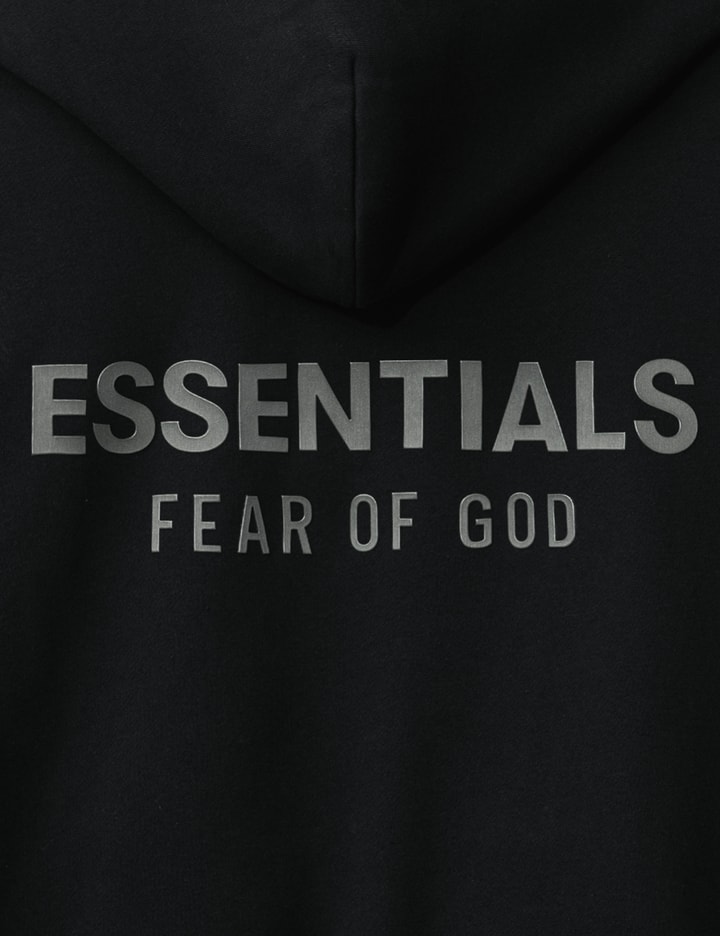 Essentials Classic Fit Fleece Zip-up Hoodie In Black