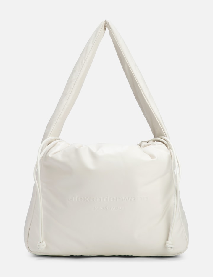 Alexander Wang Ryan Puff Large Bag In Buttery Leather In White