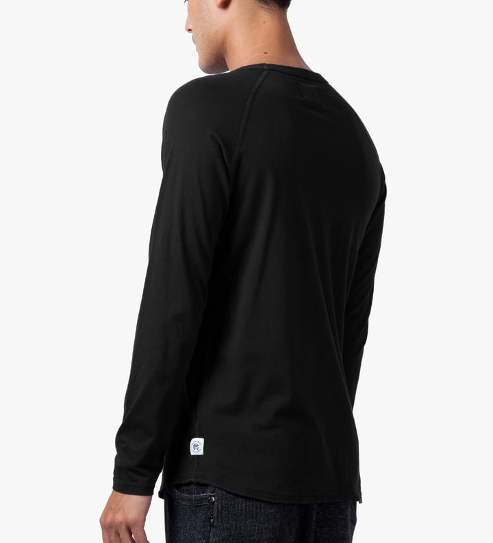 Black Solid Jersey L/S Raglan T-Shirt Placeholder Image