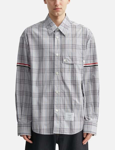 Plaid Check Poplin Armband Oversized Shirt view 10