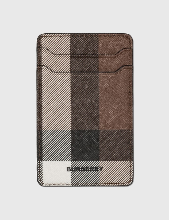 Burberry Check E-Canvas & Leather Card Case