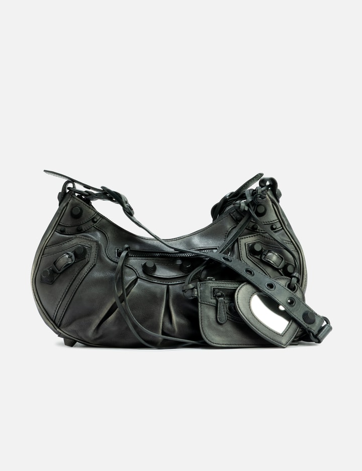 Le Cagole Small Studded Crinkled-leather Shoulder Bag Placeholder Image