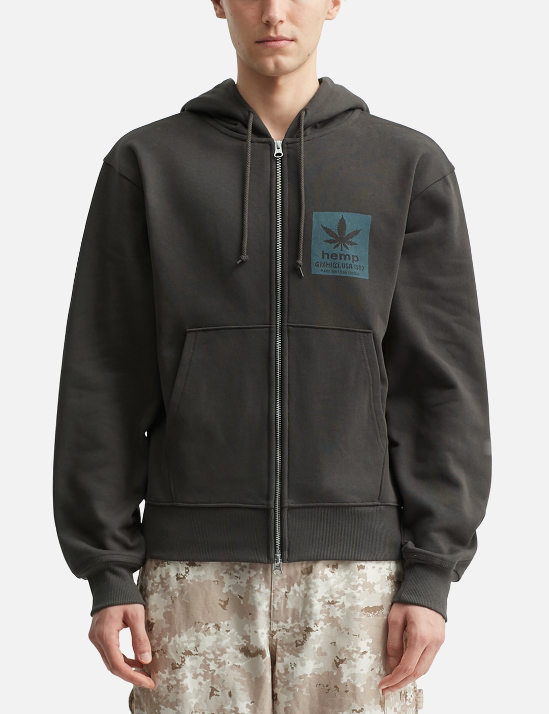 Hemp Zip Hooded Sweatshirt view 11
