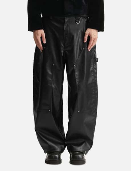 Reset Faux Leather Wide-Leg Trousers view 10