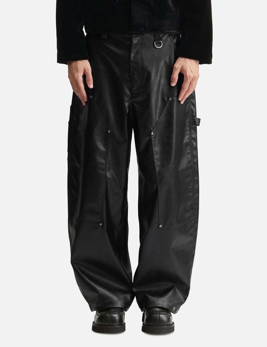 Reset Faux Leather Wide-Leg Trousers view 11