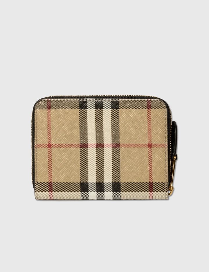 Vintage Check and Leather Zip Wallet Placeholder Image
