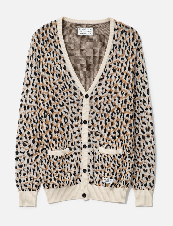 Leopard Jacquard Knit Cardigan Placeholder Image