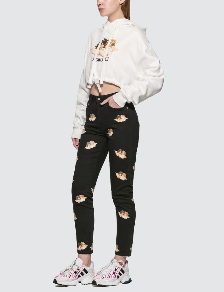 Fiorucci Vintage Angels Crop Hoodie