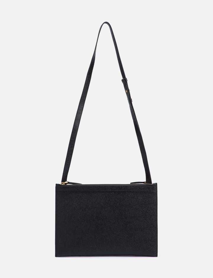 Shop Thom Browne Double Zip Crossbody Bag In Black