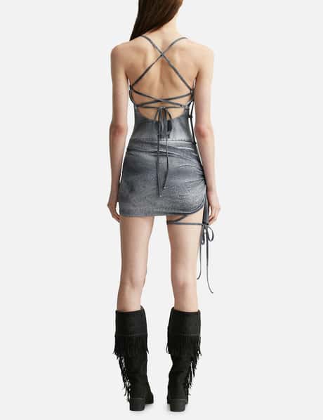 Denim Printed Swimsuit view 12