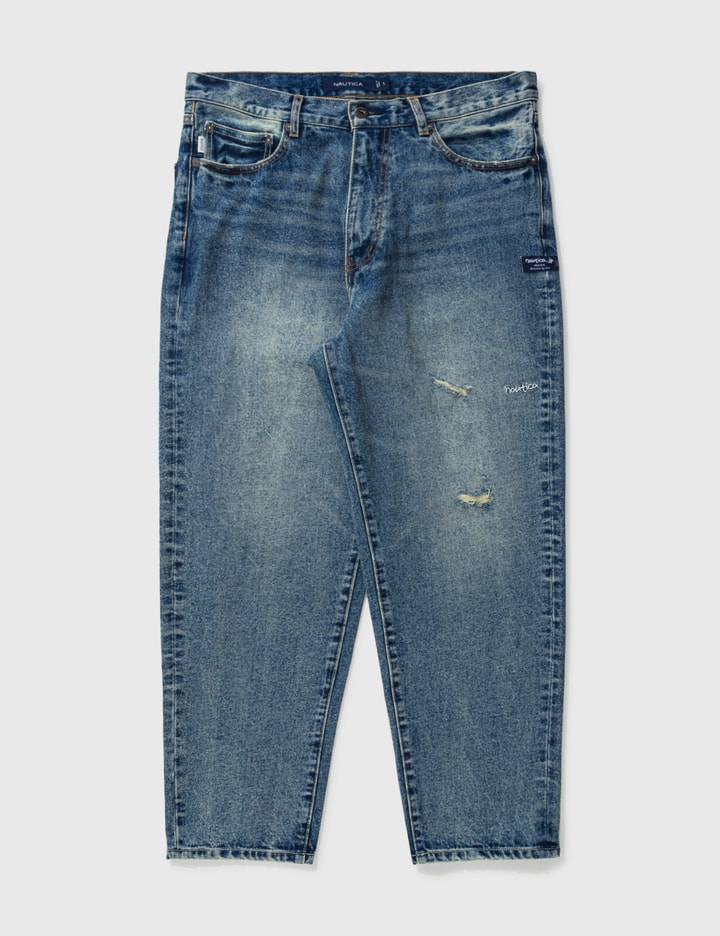 Bleach Washed 5 Pocket Denim Pants -HBX LTD- Placeholder Image