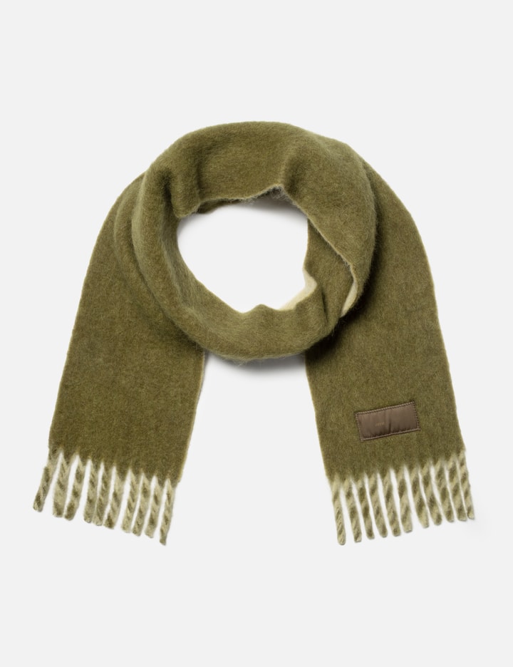 Green Alpaca Bicolored Scarf
