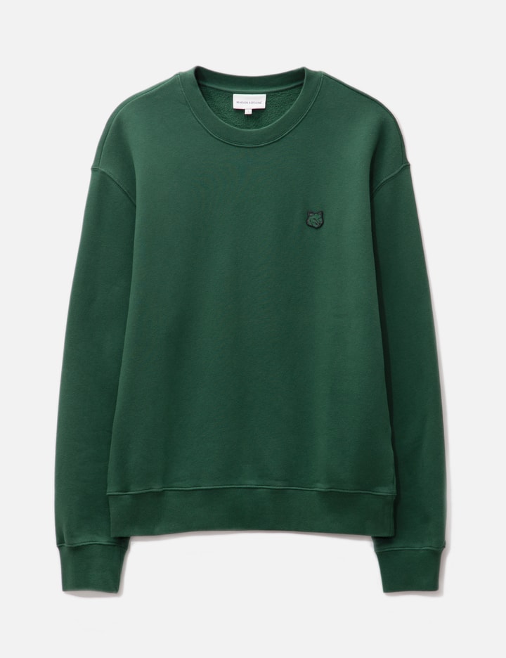 Maison Kitsuné Bold Fox Head Patch Comfort Sweatshirt In Green