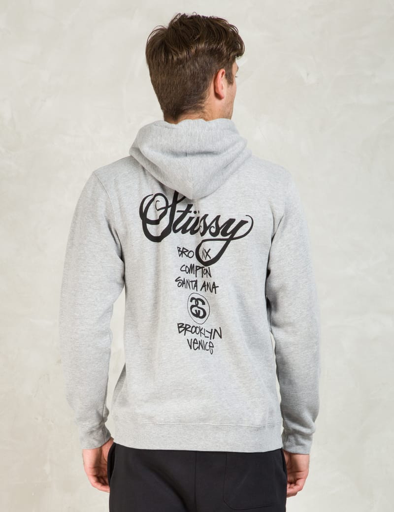 ZIPパーカー XL ワールドツアー STUSSY グレー Stüssy - Grey World 