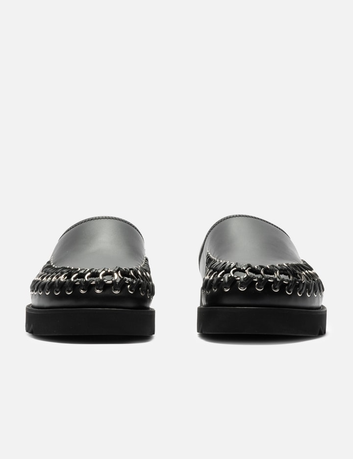 Toga Virilis Chain-embellished Leather Mules In Black