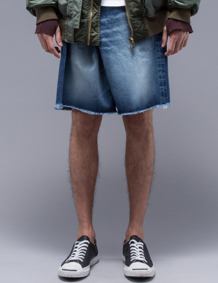 Asymmetrical Denim Shorts Placeholder Image