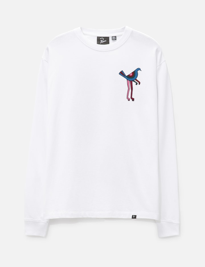 By Parra Wine And Books Long Sleeve T-shirt In White
