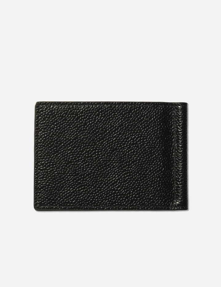 Money Clip Wallet In Black Pebble Grain