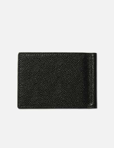 Money Clip Wallet In Black Pebble Grain view 6